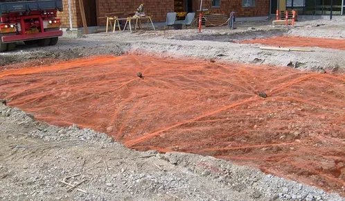 Orange signalnät för att förtydliga förorening